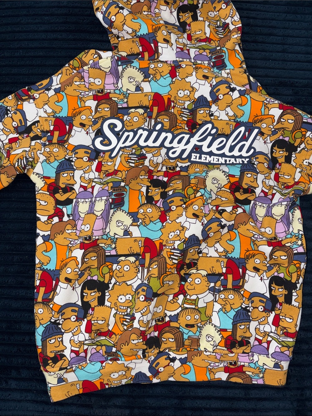 H&M Kids Hoodie Springfield Elementary Multicolor Cartoon Print